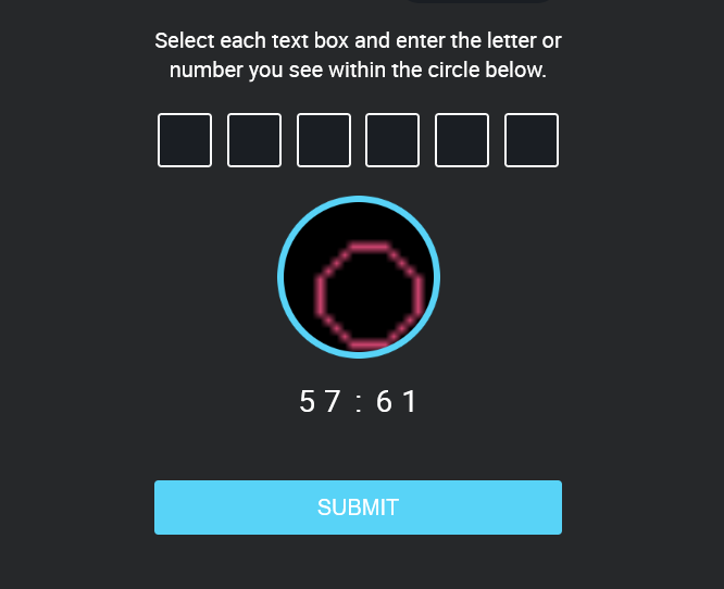 A form showing an encrypted message that needs to be decrypted, with a field to enter the decryption result