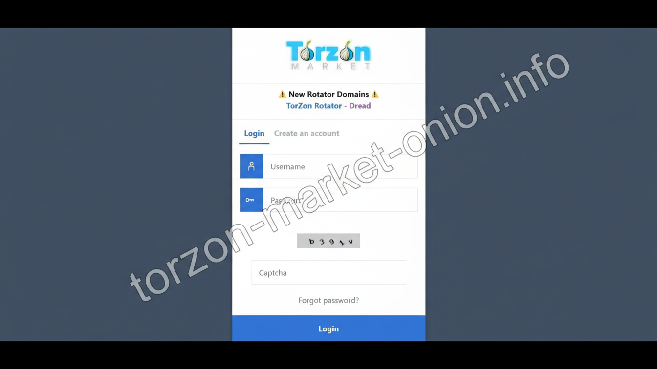 Torzon Market Login Interface